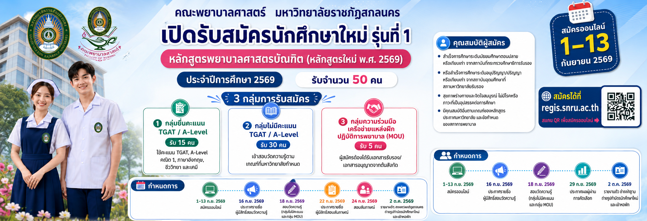 เปิดรับสมัครพยาบาลศาสตร์